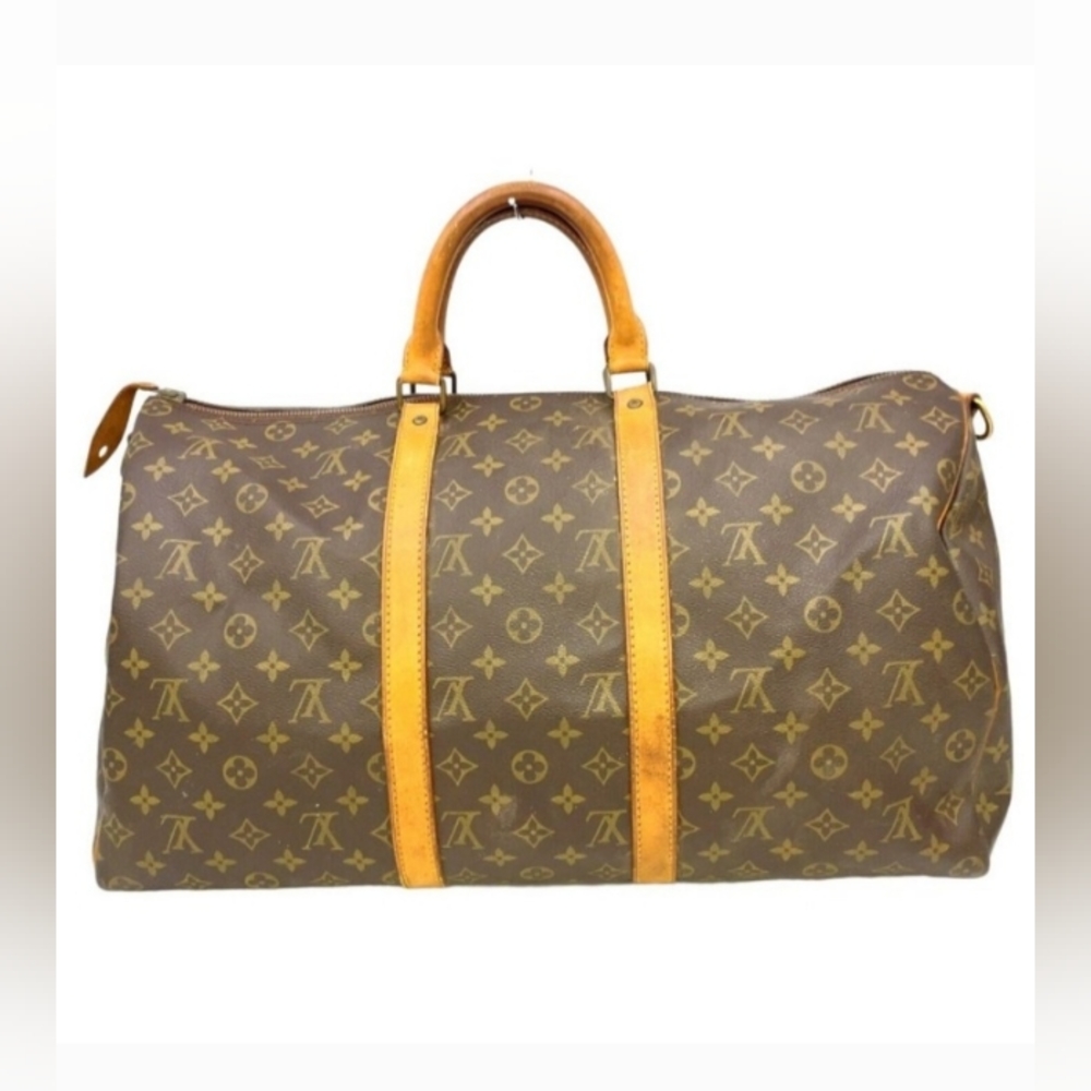 Louis Vuitton Travel Bag Keepall Bandouliere 50 Brown Monogram - Picture 13 of 13